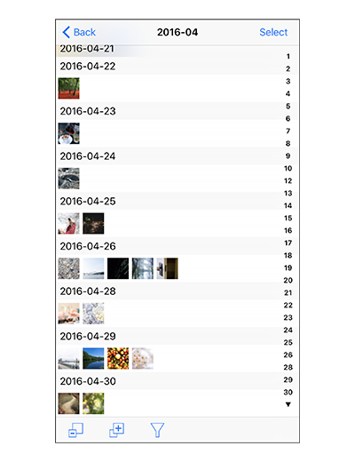 Pictream app Thumbnails