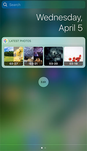 Pictream app Today Widget